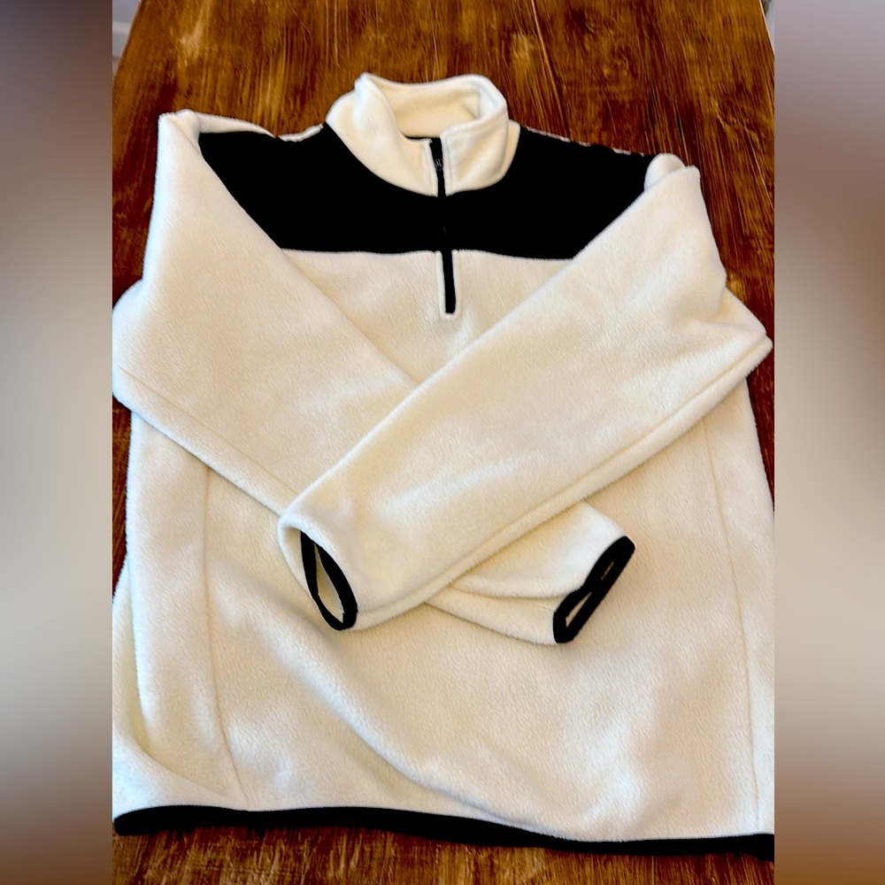 Zyia 1/4 Zip Fleece Black & Cream XL